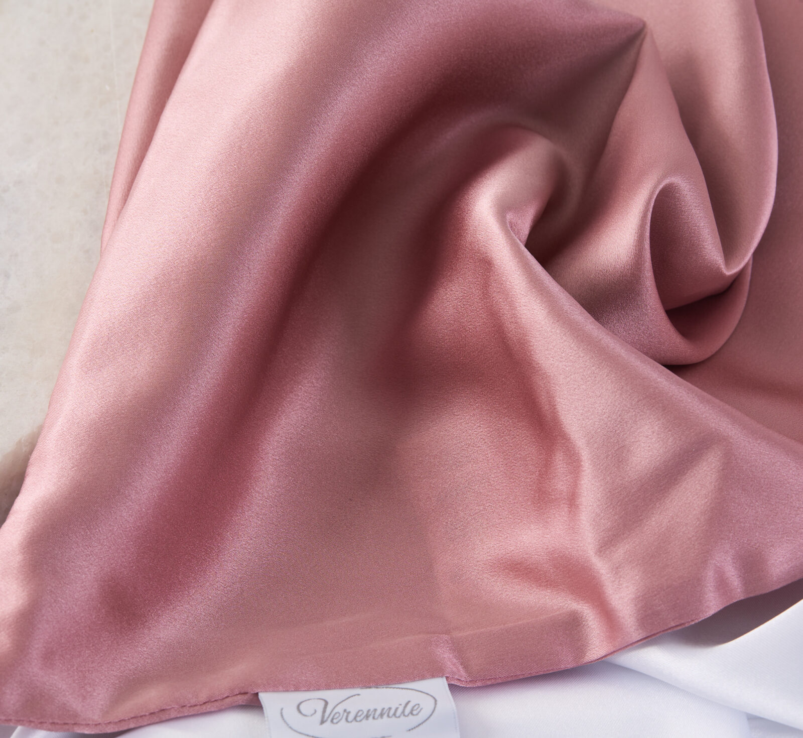 Staroružová hodvábna obliečka na spanie pre vlasy a pokožku